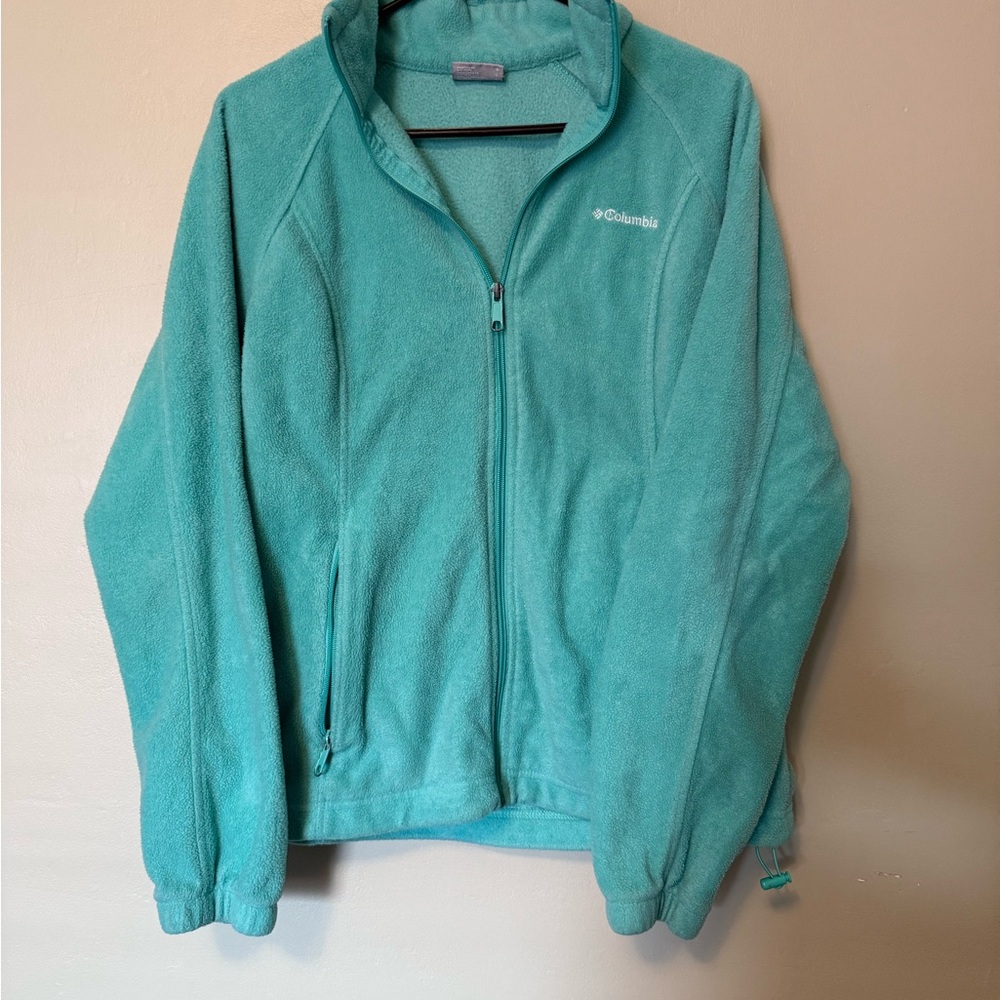 Columbia Teal Fleece Jacket Size Large